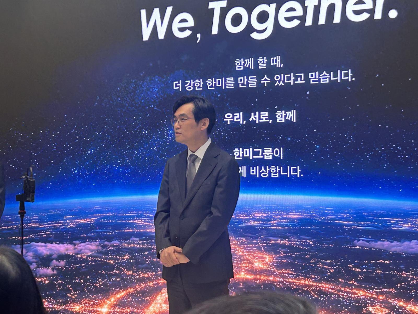 31일 서울 송파구 한미그룹 본사에서 황상연 한미약품 신임 대표가 취재진과 마주하고 있다. 2026.3.31 ⓒ 뉴스1