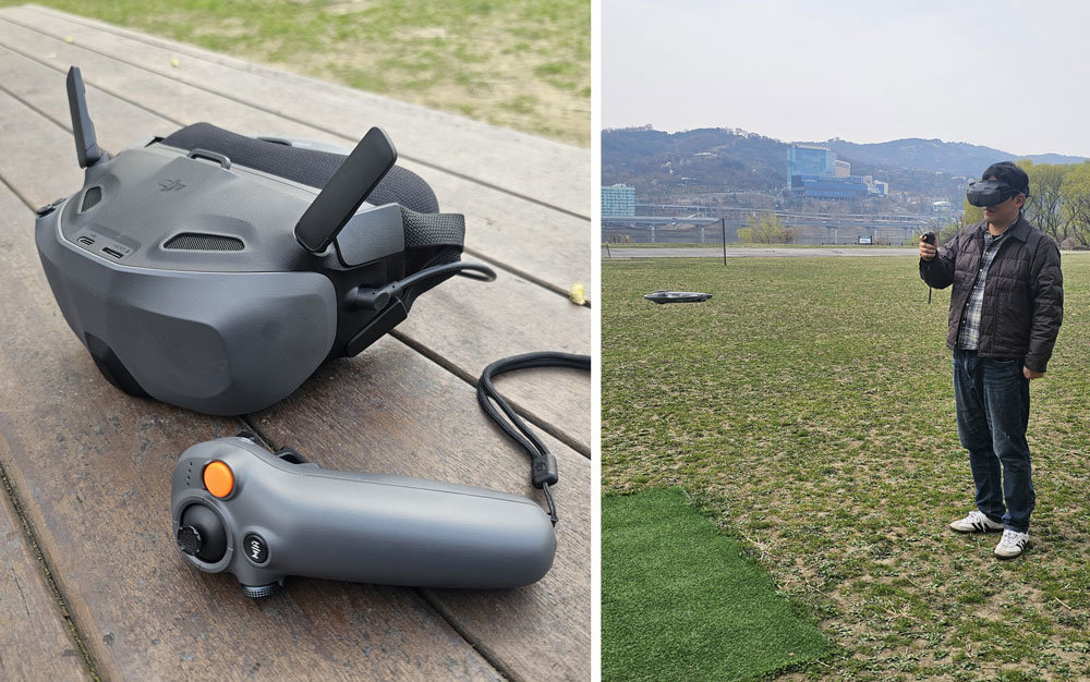 DJI 고글 N3와 DJI RC 모션 3를 이용하면 한층 몰입감 있고 직관적인 제어가 가능 / 출처=IT동아
