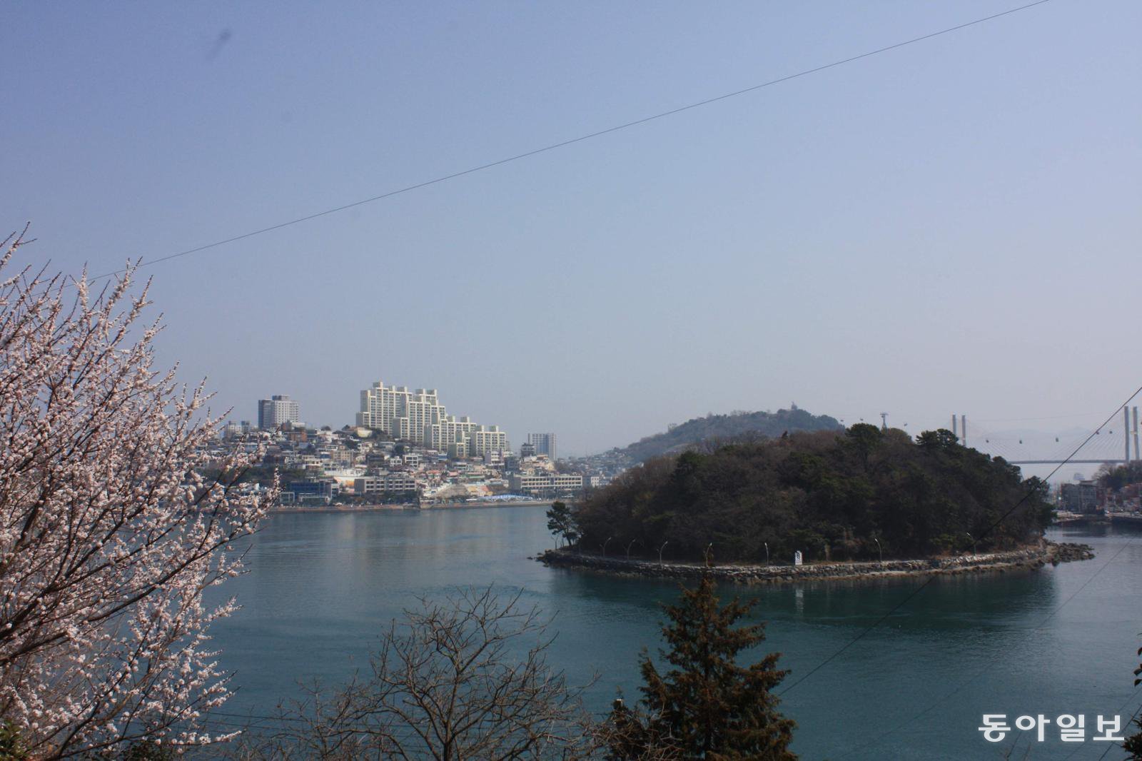 3월 말 전남 여수시 중앙동 장군도 일대에 벚꽃이 피어 화사한 봄 풍경을 이루고 있다. 이형주 기자 peneye09@donga.com