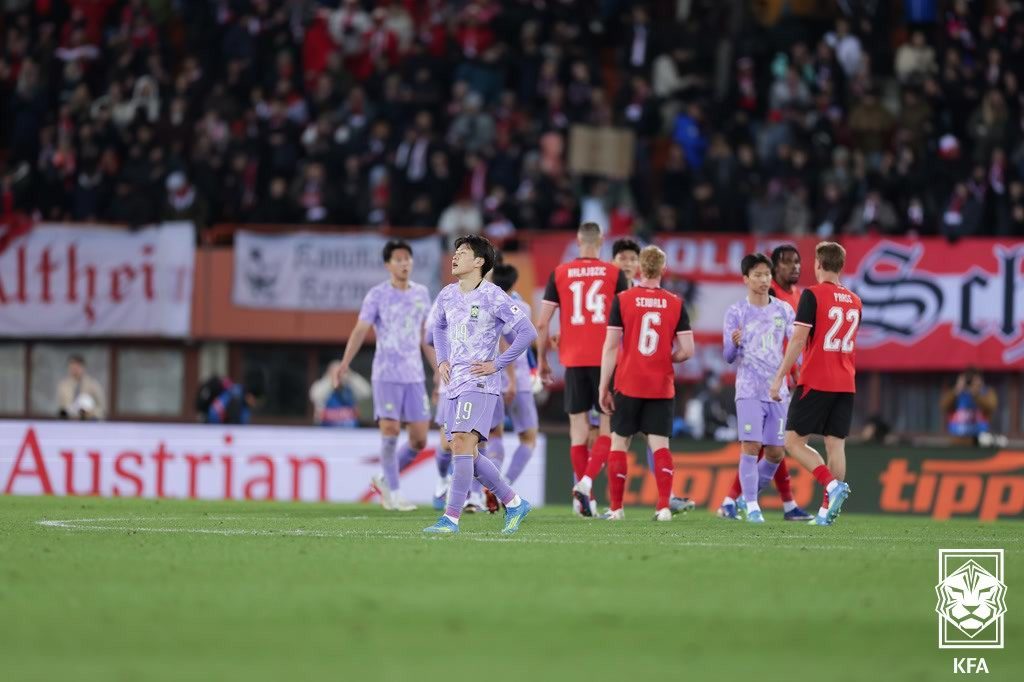 홍명보 감독이 이끄는 축구대표팀이 3월 2연전에서 모두 패배했다. (대한축구협회 제공)