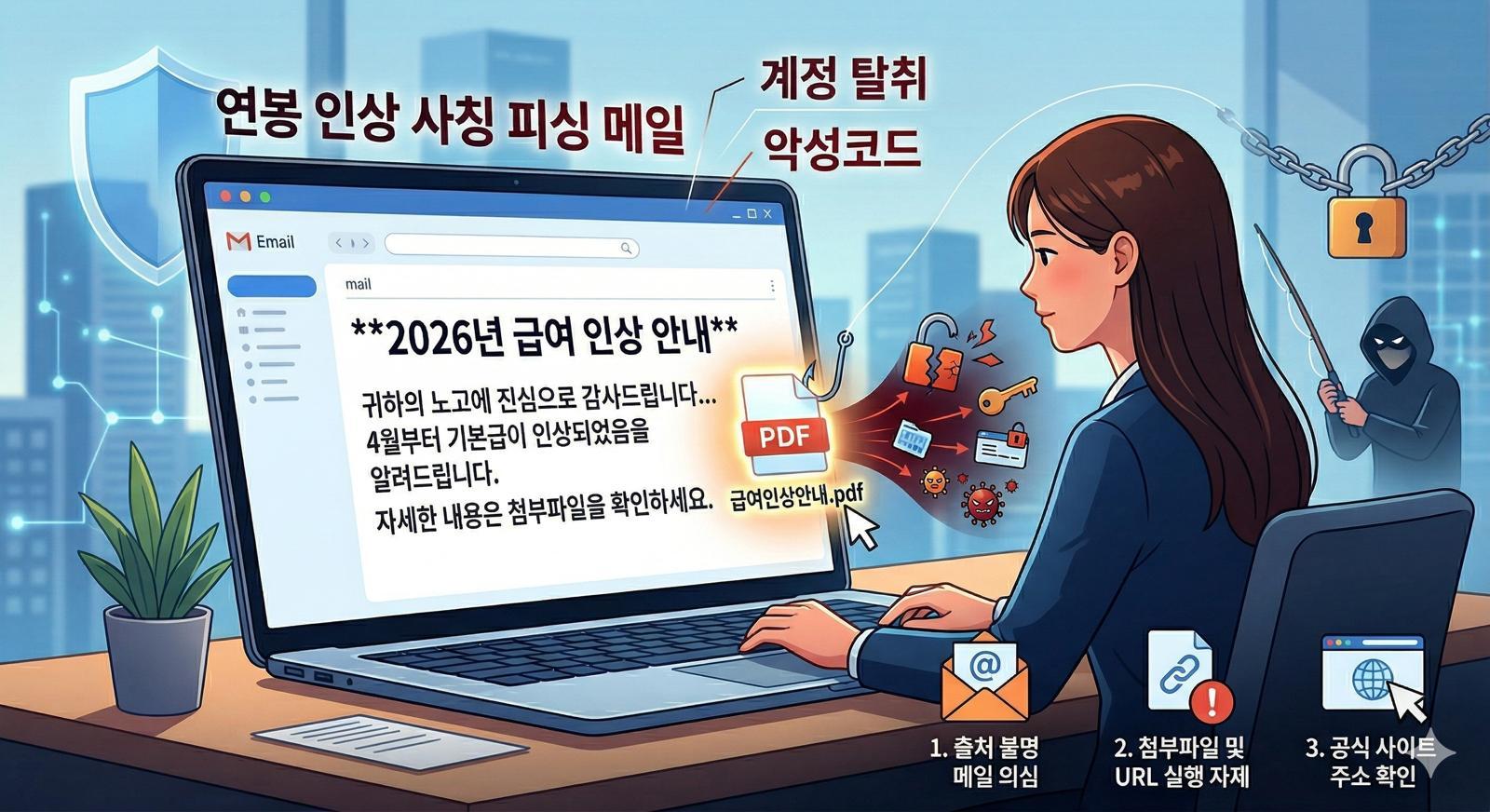 “2026년 급여가 인상됐습니다”…만우절에 직장인 울린 피싱메일