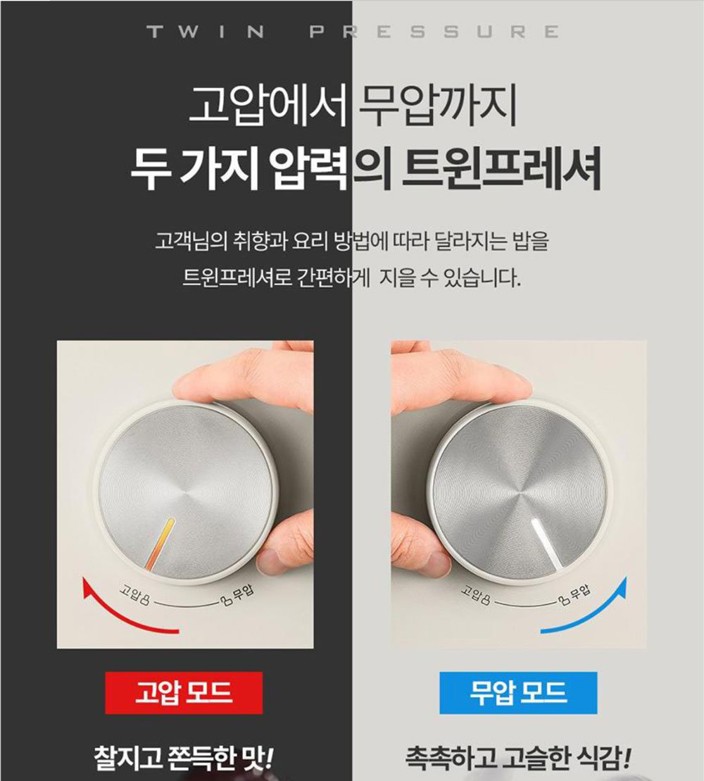 쿠쿠에서 처음 도입한 ‘트윈프레셔’ 기능 / 출처=쿠쿠