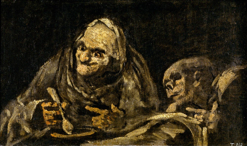 프란시스코 고야의 ‘수프를 먹는 두 노인’(1819~1823년). ©Museo Nacional del Prado