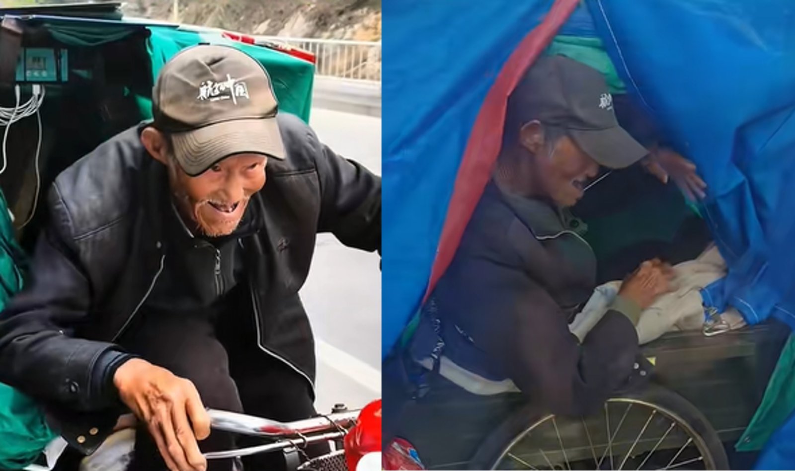 “난 거지 아니다”…가족 잃고 ‘떠돌이 생활’ 中 세발자전거 노인의 사연