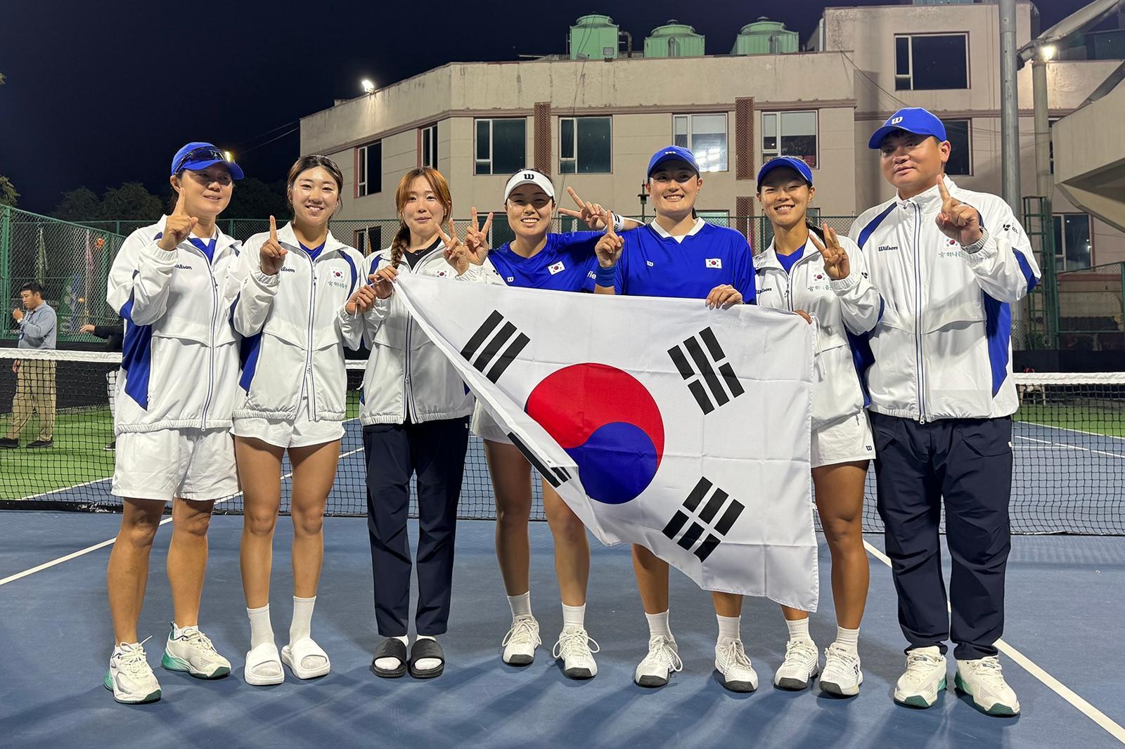 한국 여자 테니스, 국가대항전 빌리진킹컵 첫날 몽골에 완승
