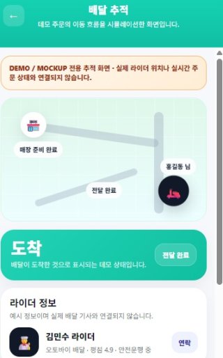 X(옛 트위터) 이용자 말희가 만든 가상 배달 애플리케이션. X ‘malheeelife’ 계정 캡처