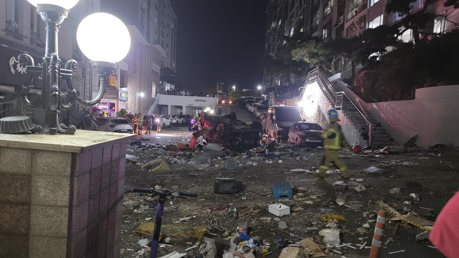 충북 청주시 흥덕구 봉명동의 가스 폭발사고 현장. (독자제공)뉴스1