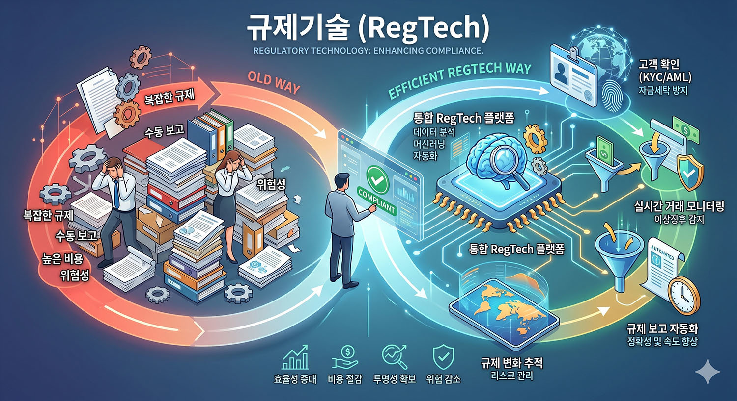 복잡한 규제, 법령 관련 업무를 자동화해 효율성을 높이는 규제 기술 수요가 증가하는 추세다 / 출처=제미나이 생성 이미지