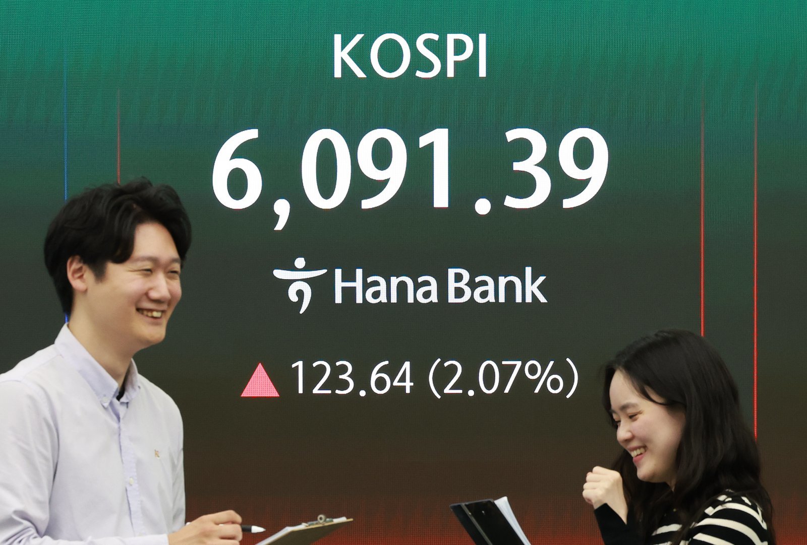 종전 기대-외국인 컴백… 코스피 장중 6100 회복