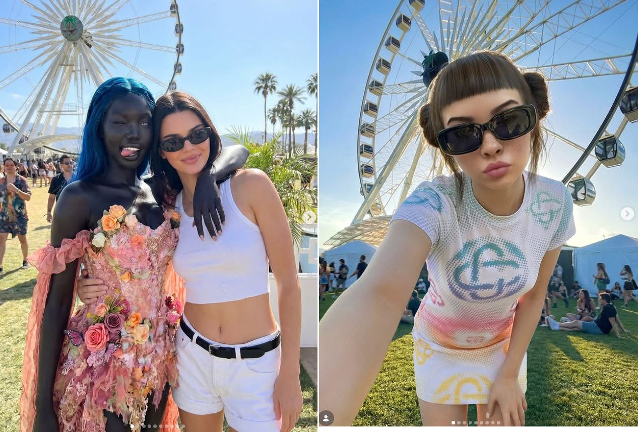 AI 인플루언서 갈무리(@ammarathegoat, @lilmiquela)