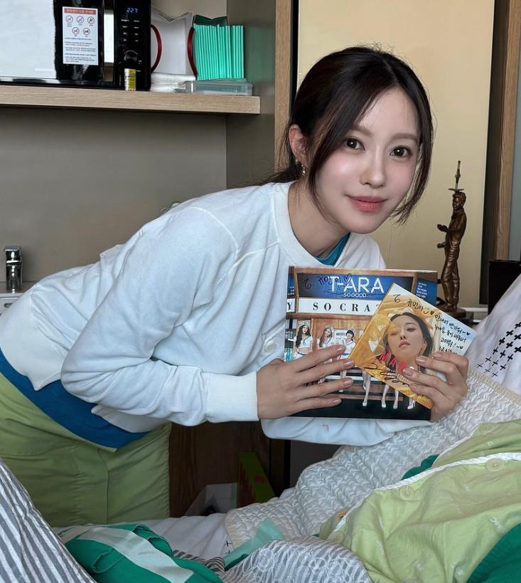 티아라 효민 팬 병원 방문 사진