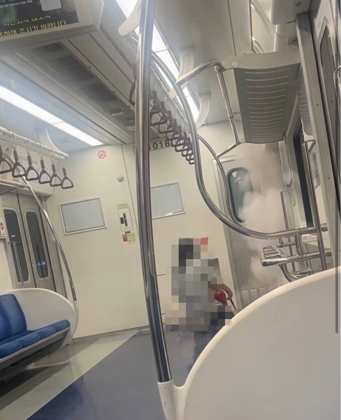 지하철서 돌연 소화기 뿌린 20대女 “작동되는지 궁금”