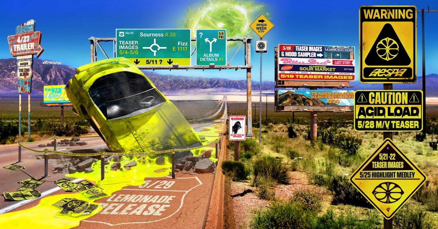 에스파, 이번엔 ‘신맛’으로 돌아온다…정규 2집 스케줄 포스터 공개