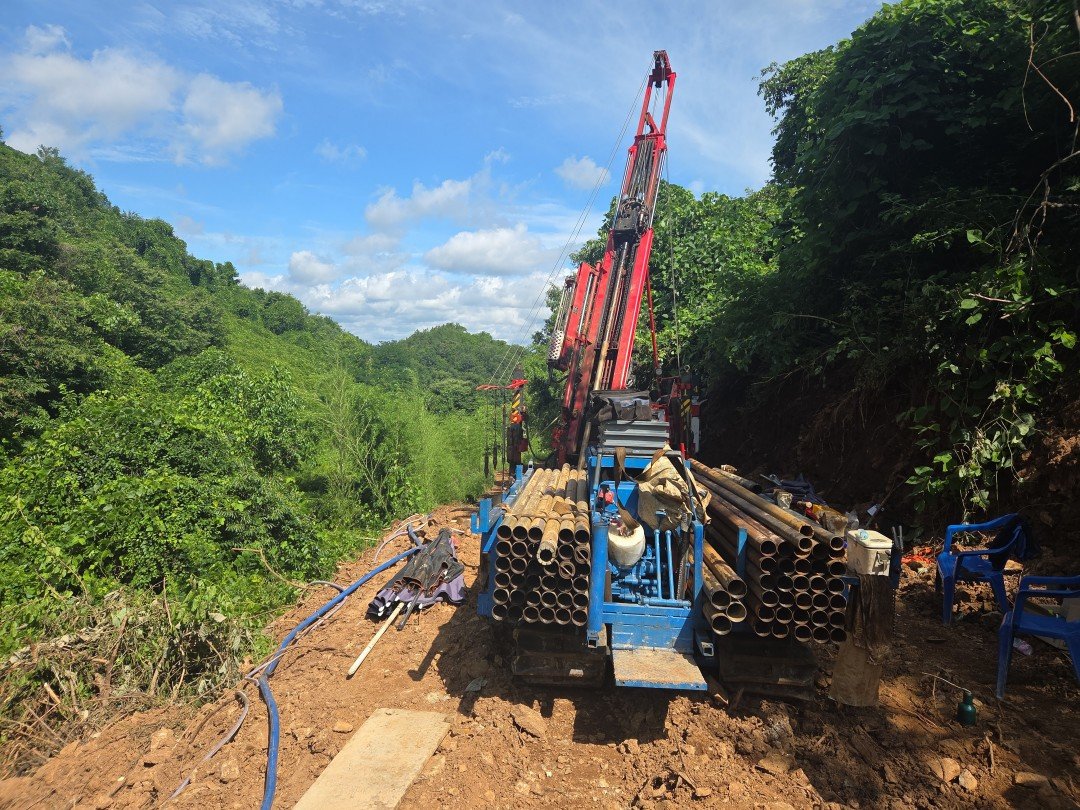 영동군 일라이트 시추탐사 작업. ⓒ뉴시스