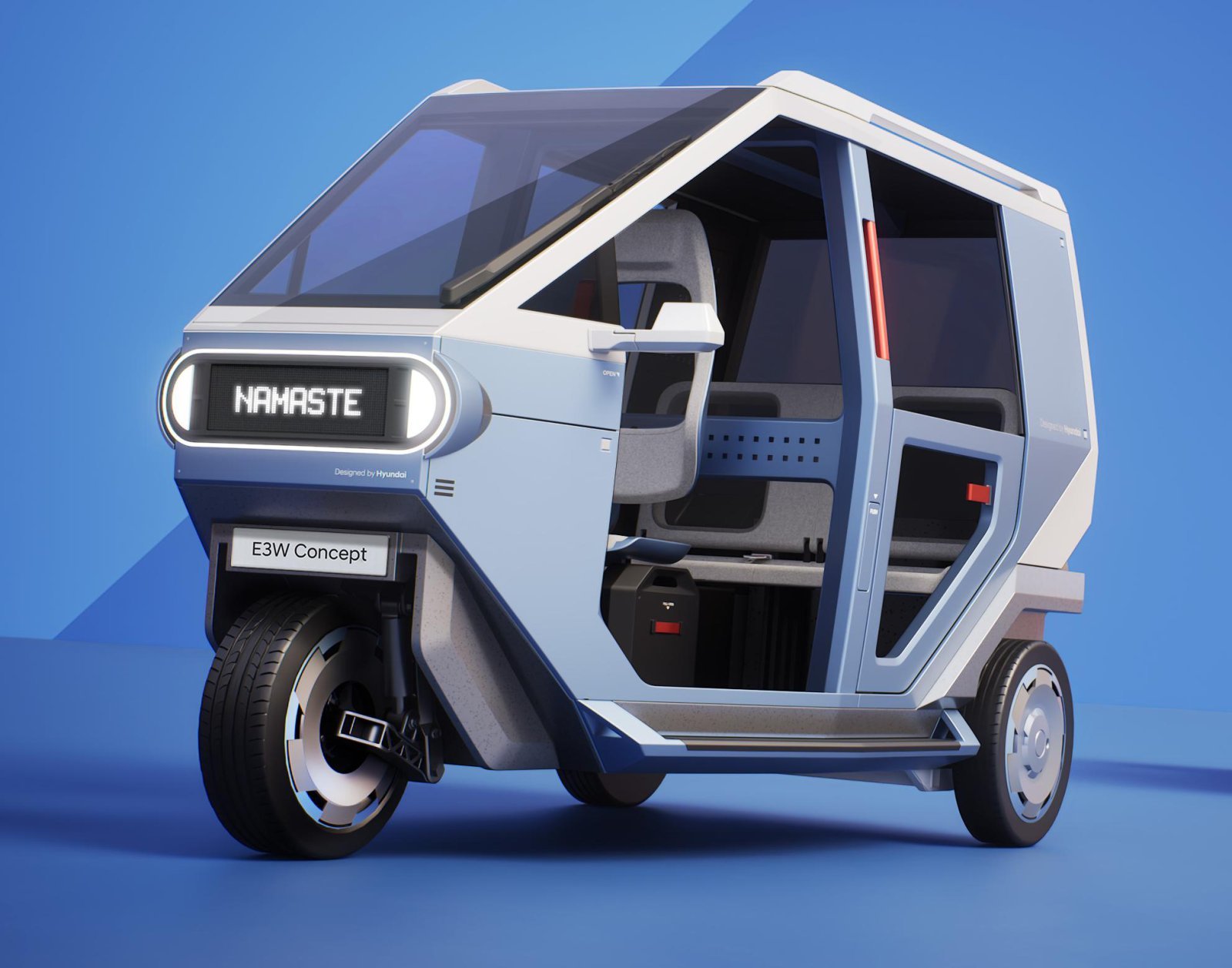 현대자동차가 인도 3륜차 생산 업체 TVS모터컴퍼니와 ‘3륜 전기차(EV) 개발 및 상용화를 위한 공동개발 협약’을 체결했다. 사진은 3륜 EV 콘셉트 모델 이미지.
현대자동차 제공