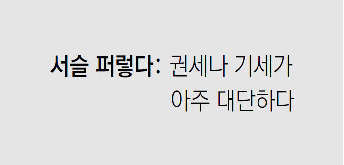 [신문과 놀자!/미션 나의 문해력]서슬 퍼렇다