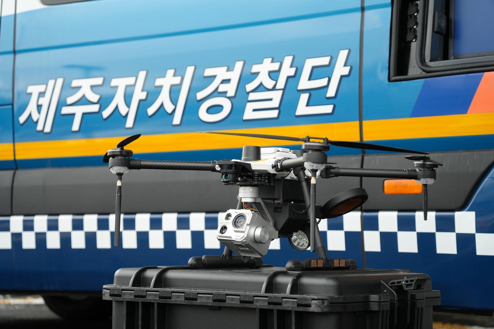 제주도자치경찰단이 운영하는 인공지능(AI) 드론 순찰대. 제주도자치경찰단 제공