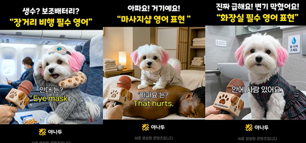 AI 캐릭터 ‘뽀삐’  맹활약 …야나두, 생성형 AI콘텐츠 SNS 누적 조회수 4,000만 회 돌파