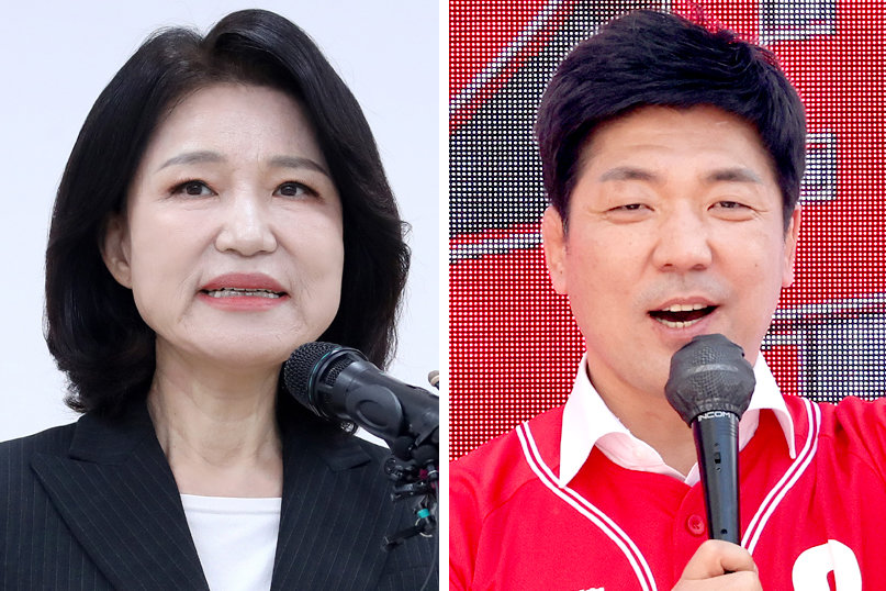 이진숙 전 방송통신위원장(왼쪽)과 이용 전 의원. 뉴스1