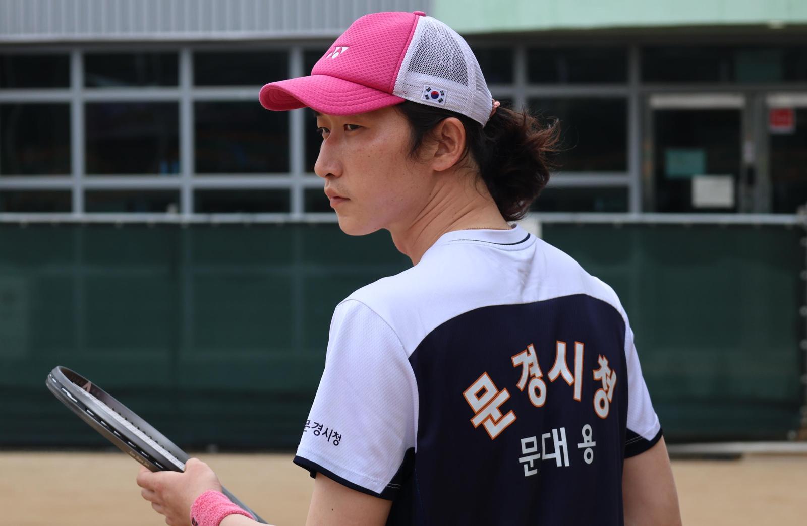 문대용 선수 머리카락 기부 모습