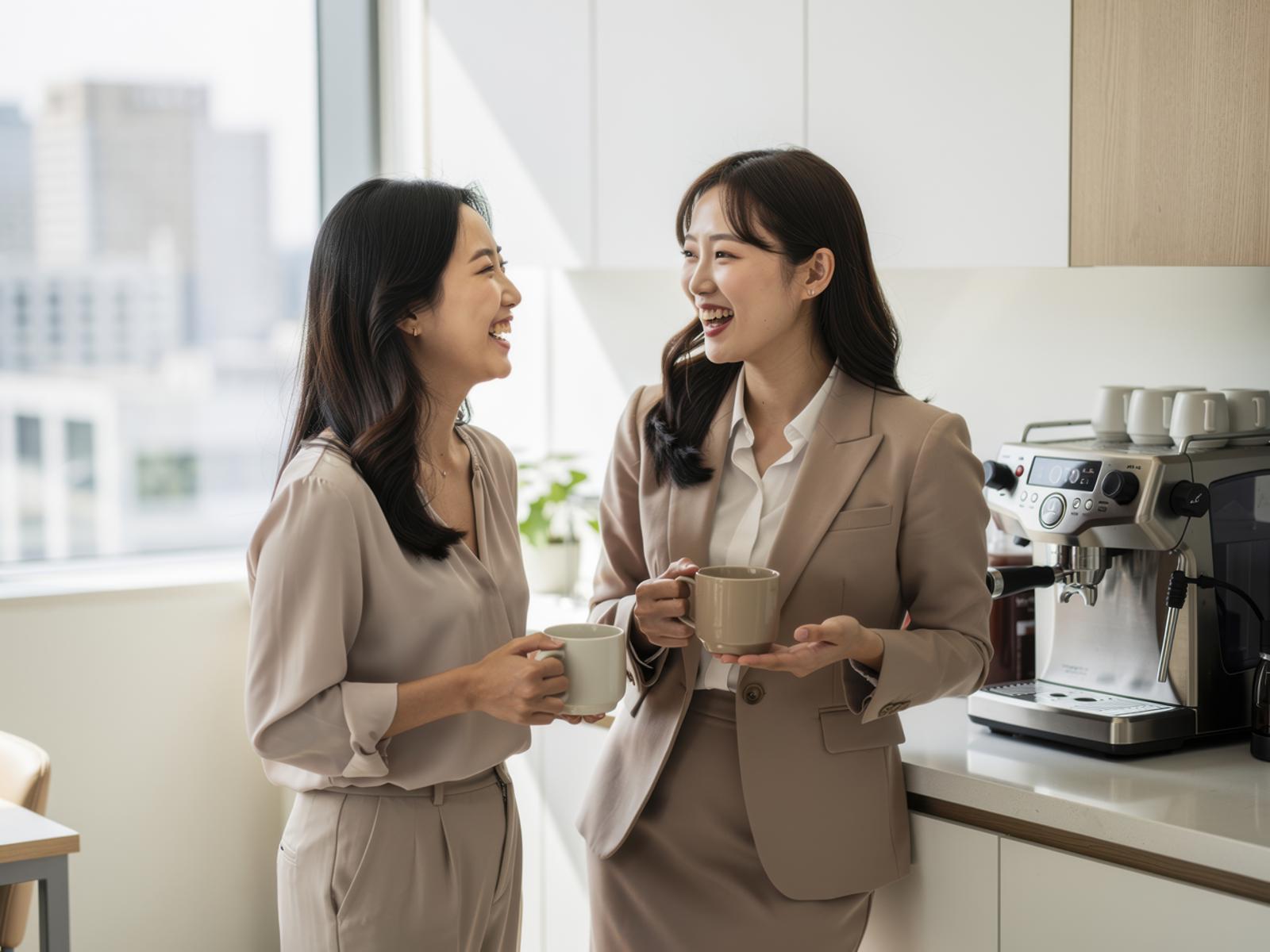 커피를 마시며 대화를 나누는 직장인들. 최근 연구에 따르면 커피는 장내 미생물과 대사물질에 영향을 주며, 카페인 유무에 따라 기억력·집중력 등 서로 다른 효과를 보이는 것으로 나타났다. 게티이미지뱅크