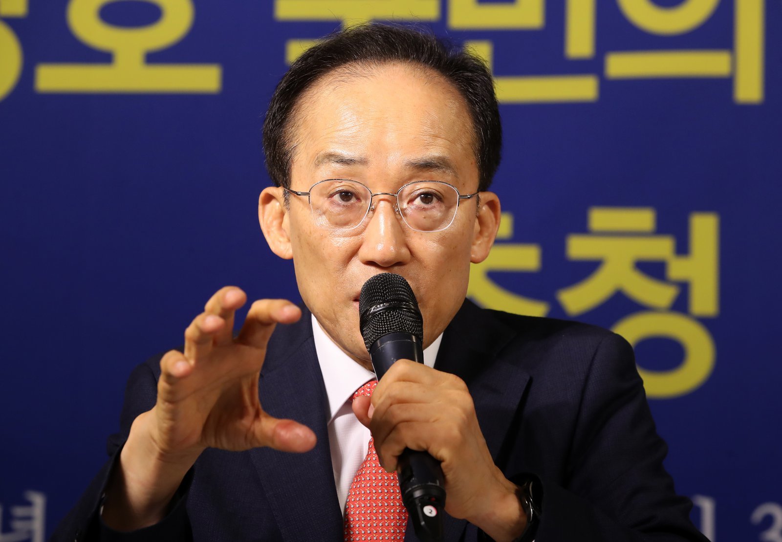 추경호 국민의힘 대구시장 예비후보가 7일 오전 대구 남구 대구아트파크에서 열린 아시아포럼21 초청 토론회에 참석해 발언하고 있다. 2026.05.07.[대구=뉴시스]