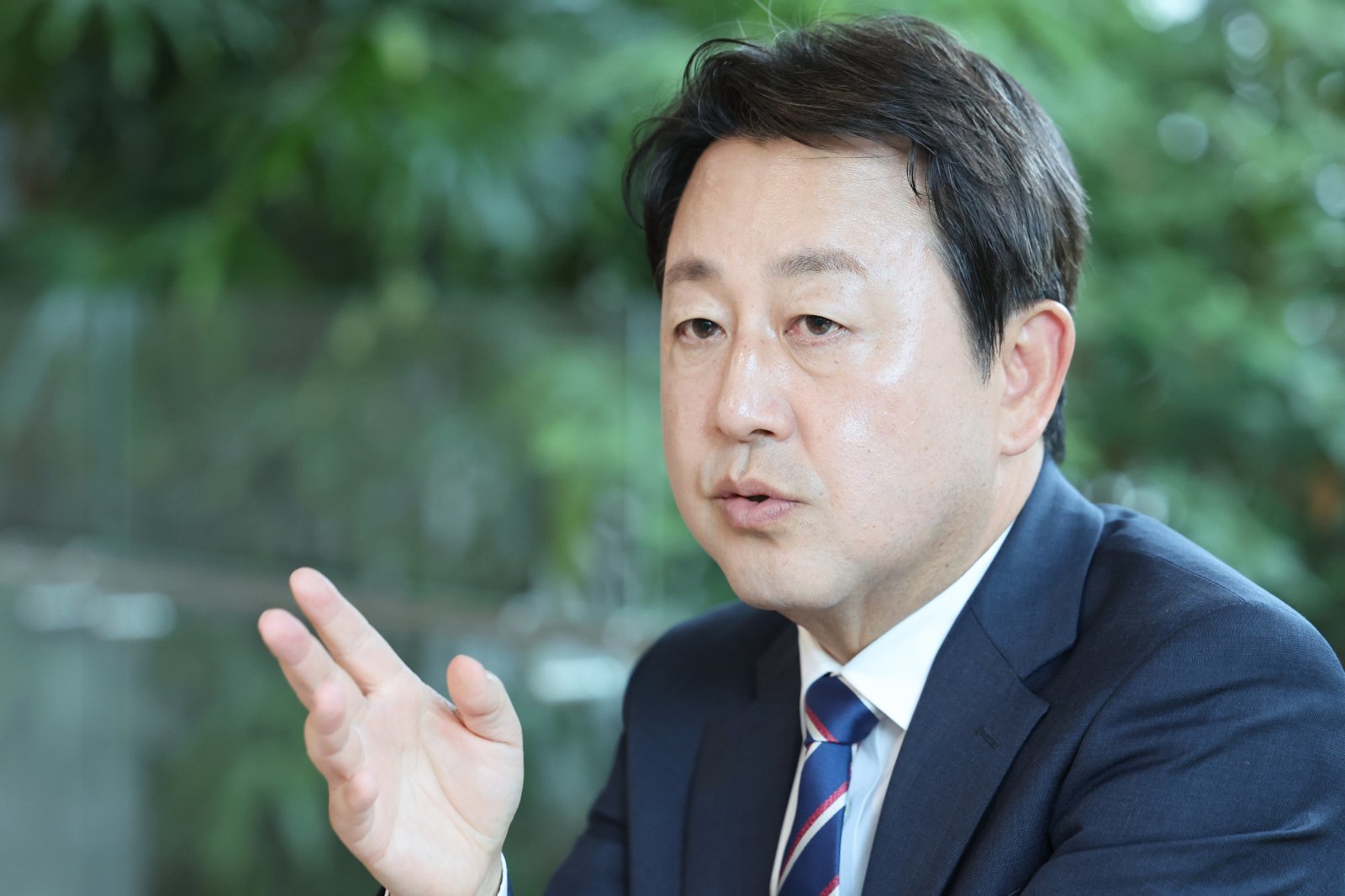김용남 더불어민주당 경기 평택시을 국회의원 후보가 6일 서울 여의도 국회 의원회관에서 뉴스1과 인터뷰를 하고 있다. ⓒ 뉴스1