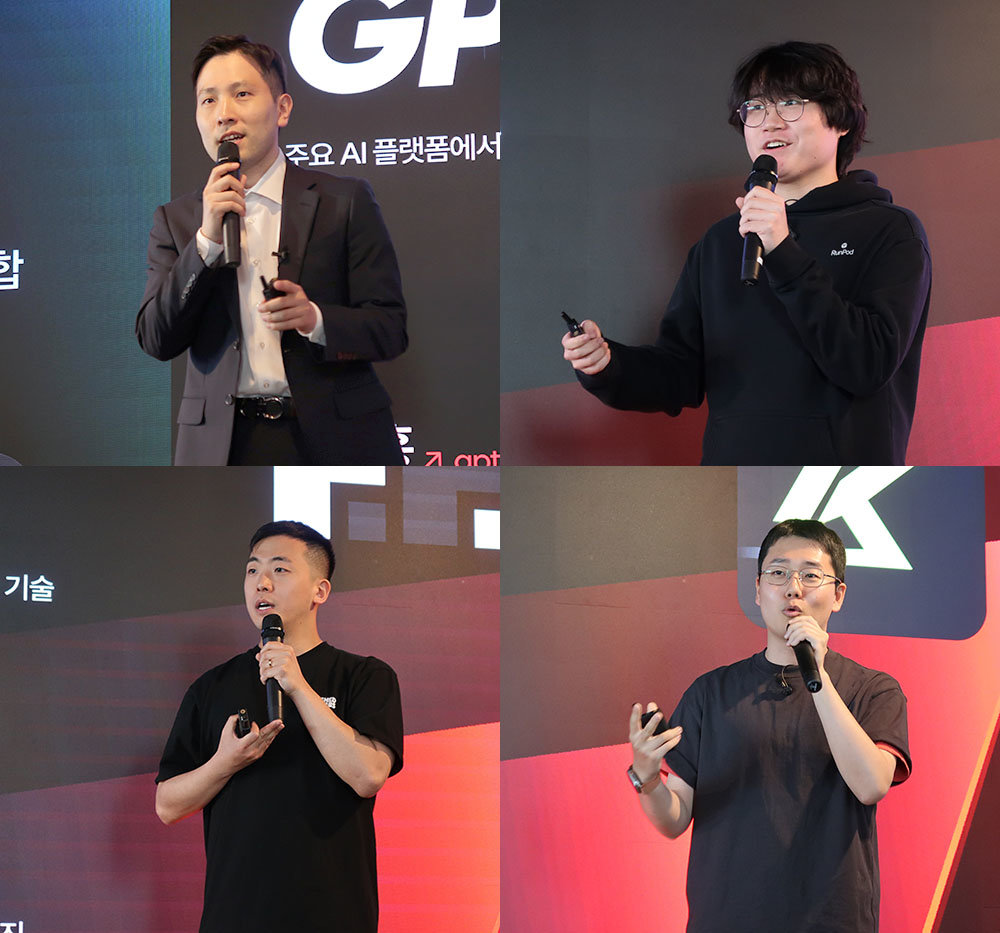 (왼쪽 위부터 시계 방향으로) 이재홍 어크로스 대표, 박정환 엘린 대표, 안정우 키로 대표, 임완섭 GGUI 대표 / 출처=IT동아