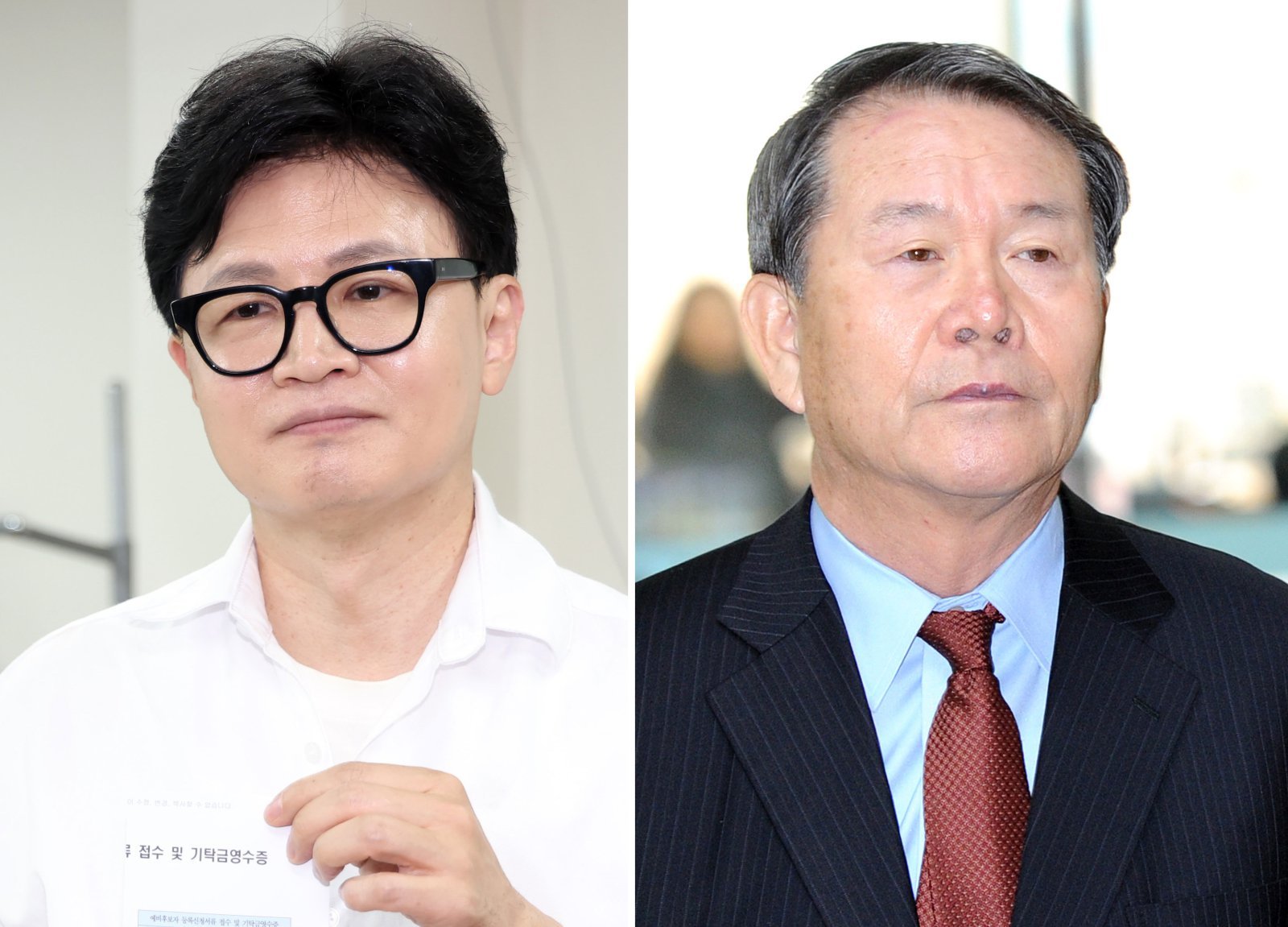 한동훈 전 국민의힘 대표(왼쪽), 정형근 전 의원. 뉴시스·뉴스1