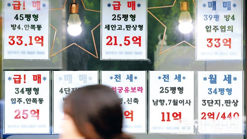 7일 서울 시내의 한 공인중개업소에 매물 안내판이 걸려 있다. 이한결 기자 always@donga.com