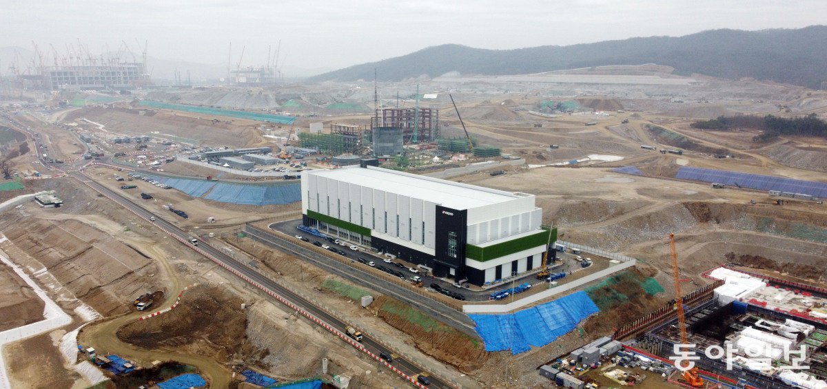 경기 용인 반도체클러스터에 들어선 한국전력 통합 변전소. 동아DB