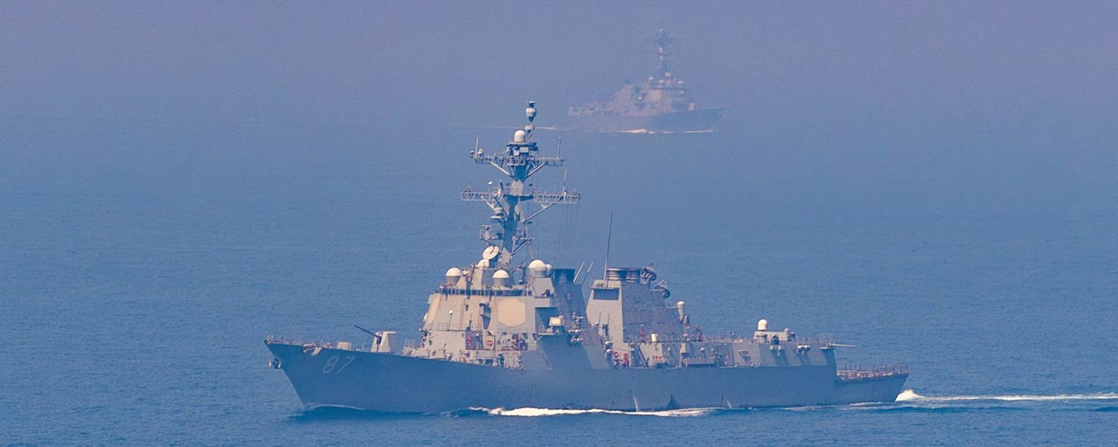 미국 중부사령부 엑스(X)에 게시된 구축함.