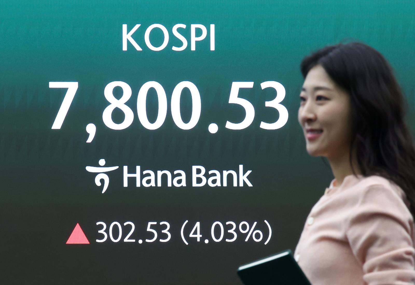 [속보]코스피 개장 직후 7800 돌파…28만 전자-185만 닉스