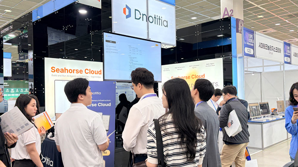 디노티시아, AI EXPO Korea 2026서 기업용 AI 에이전트 플랫폼 ‘씨홀스 클라우드’ 시연 / 출처=디노티시아