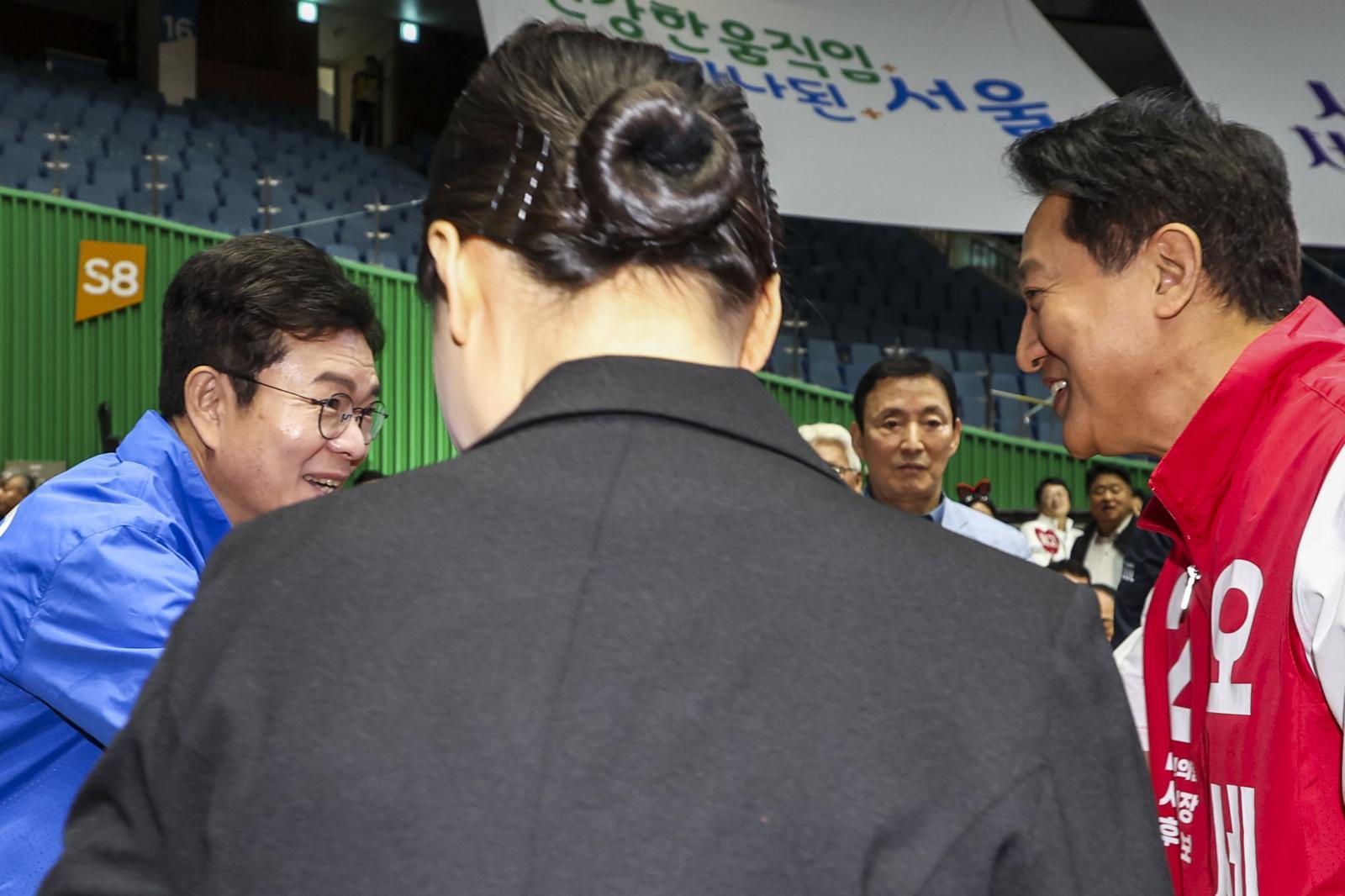 정원오 “저질 네거티브 공작정치는 범죄” 오세훈 “토론 회피 저급해”