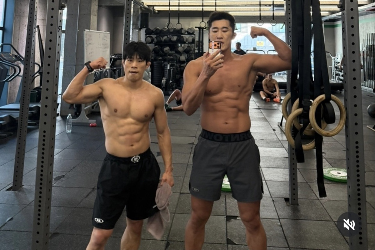 정지현과 UFC 파이터 출신 방송인 김동현. 정지현 인스타그램