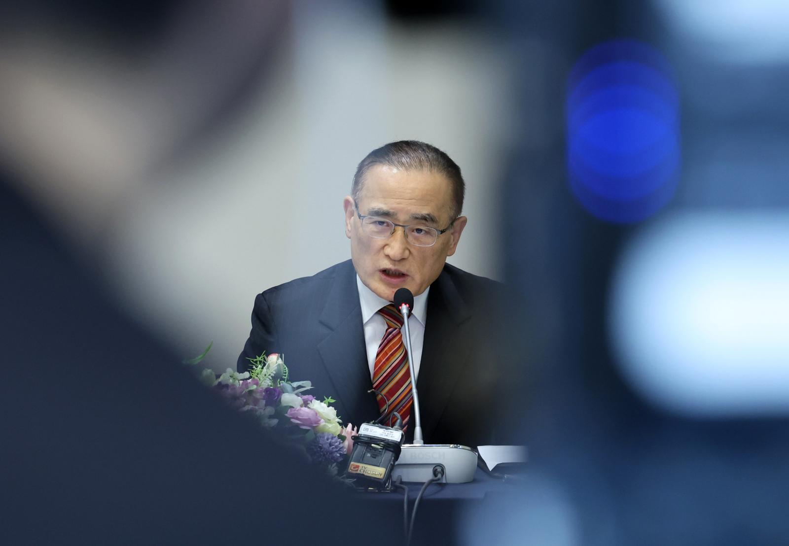 위성락 국가안보실장이 13일 오후 서울 중구 한국프레스센터에서 열린 편집인협회 초청 간담회에 참석해 발언을 하고 있다. 2026.05.13. 서울=뉴시스