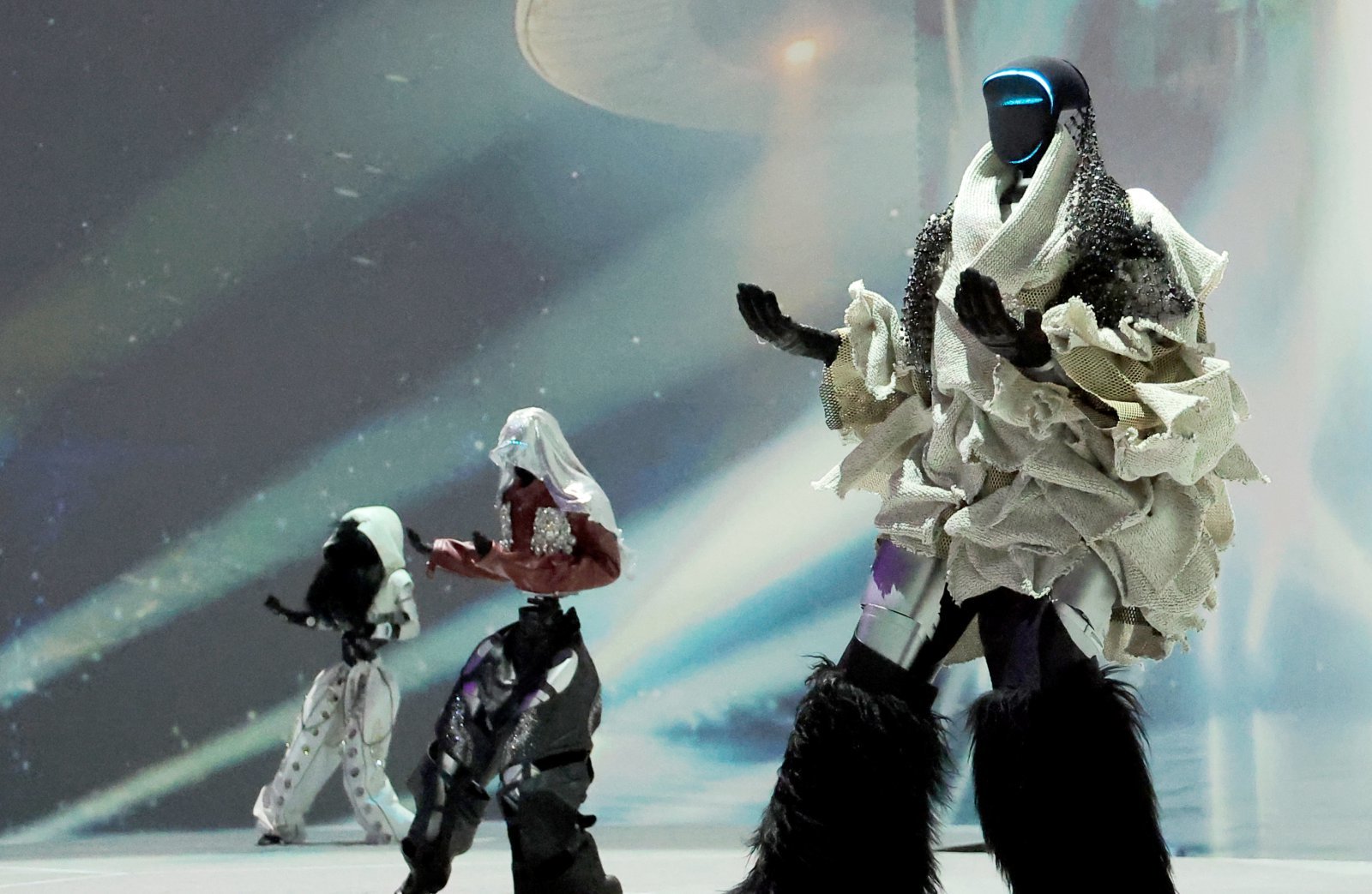 15일 서울 강동구 ‘GALAXY ROBOT PARK’에서 열린 갤럭시코퍼레이션 로봇 파크 미디어 데이에서 휴머노이드 로봇이 지드래곤의 노래에 맞춰 댄스를 선보이고 있다 2026.5.15 ⓒ 뉴스1
