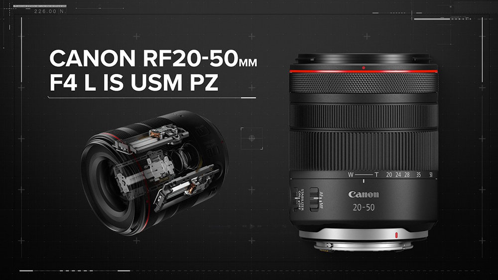 영상미를 더 높이기 위한 RF 20-50mm F4L IS USM PZ 파워줌 렌즈도 함께 출시됐다 / 출처=캐논 USA