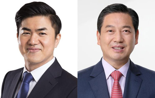 왼쪽부터 더불어민주당 정연우 남구청장 후보와 국민의힘 조재구 남구청장 후보