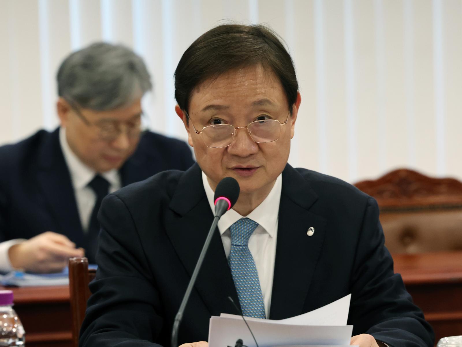 이찬진 금융감독원장이 4월 7일 오후 서울 영등포구 여의도 금융감독원에서 열린 ‘금융보안 페러다임 전환 간담회’에서 모두발언을 하고 있다. 2026.4.7 ⓒ 뉴스1