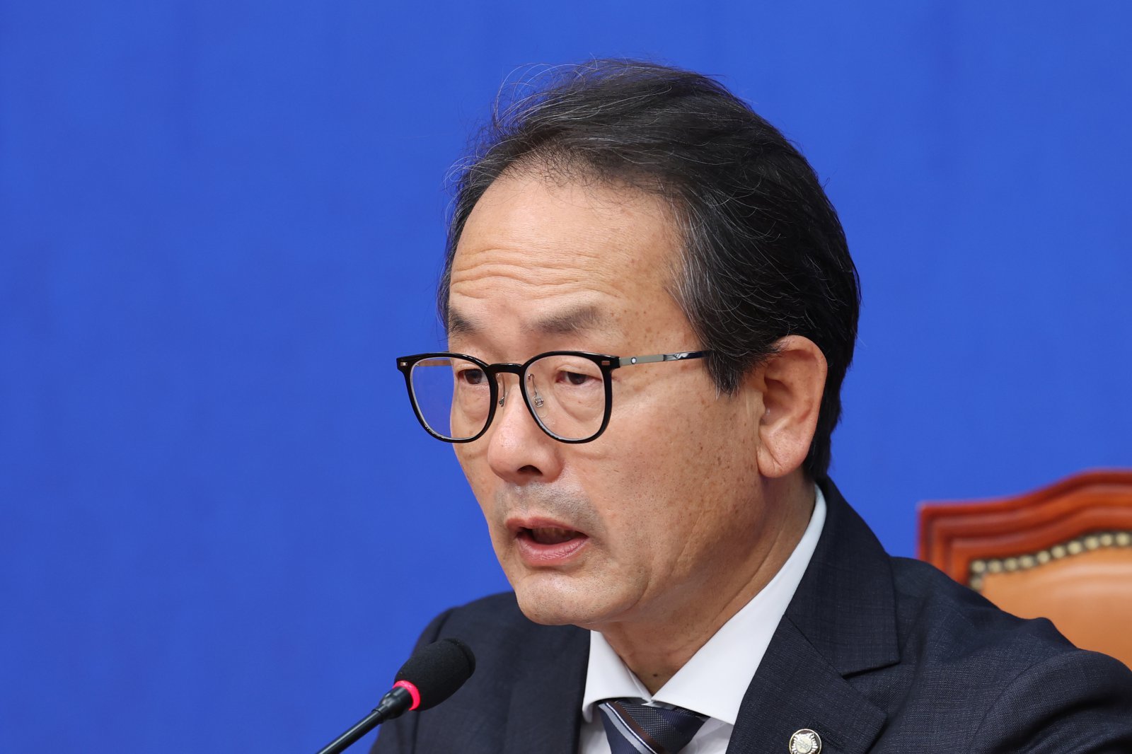 강준현 더불어민주당 수석대변인이 19일 서울 여의도 국회에서 기자간담회를 하고 있다. 2026.5.19 ⓒ 뉴스1