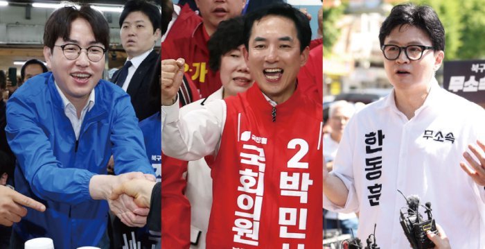 부산 북갑 ‘하정우 32.9% vs 한동훈 34.6%’ 오차범위내 접전