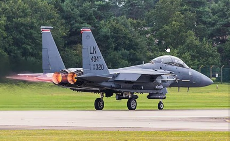 출격중인 F-15E 스트라이크이글 전폭기. X(옛 트위터) 캡처