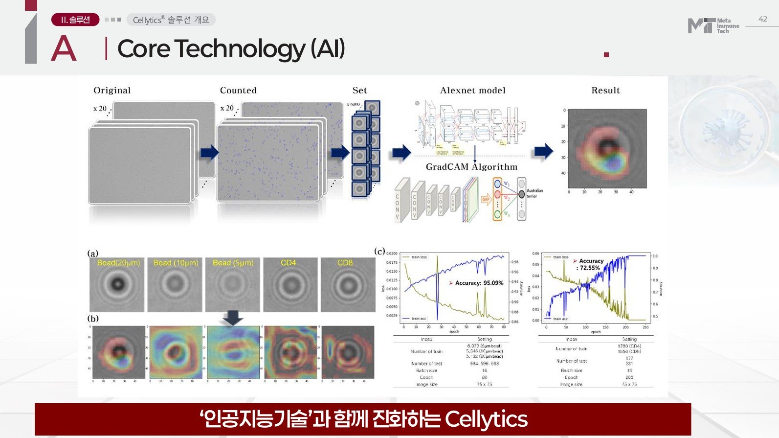NK세포의 그림자를 분석하는 과정에서 학습된 AI를 활용, 정확도를 높였다 / 출처=메타이뮨텍