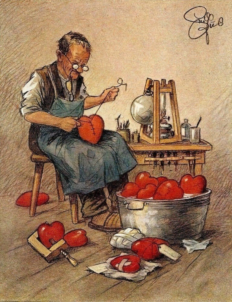 하인츠 가일푸스(1890∼1956)의 그림 ‘마음을 치유하다(Repairing Hearts)’. 사진 출처 김영민 교수