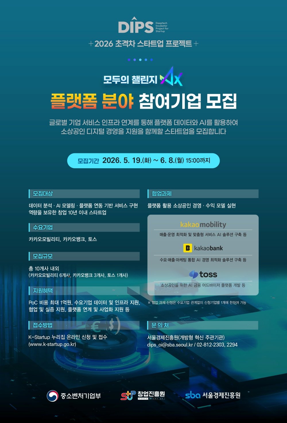SBA, 초격차 스타트업 프로젝트 ‘모두의 챌린지 - 플랫폼 분야’ 참여기업 모집