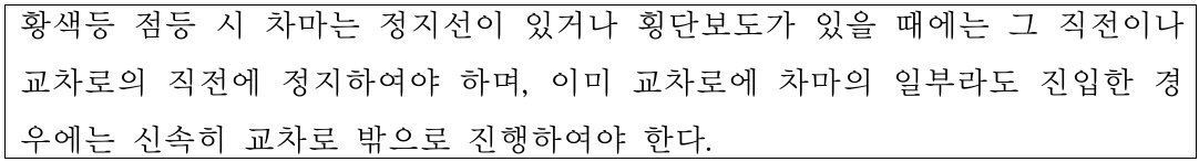 도로교통법상 황색신호 의미 / 출처=도로교통법 시행규칙 제6조 제2항