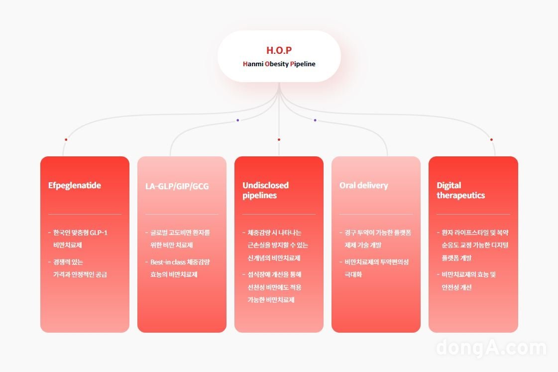 한미약품 비만 신약 개발 H.O.P 프로젝트 개요. 한미약품 제공