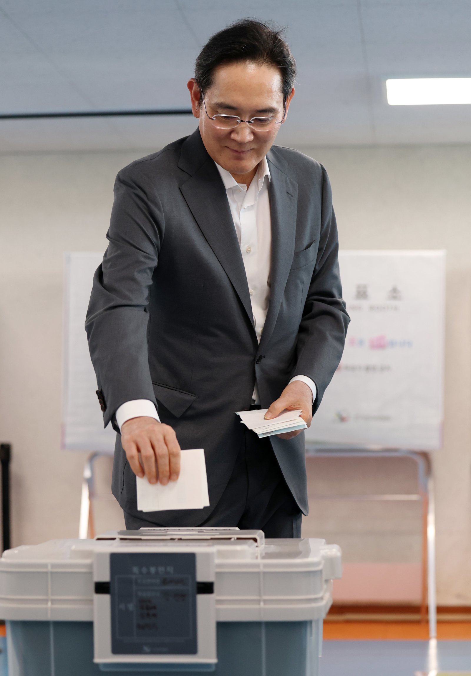 이재용 삼성전자 회장, 지방선거 사전투표